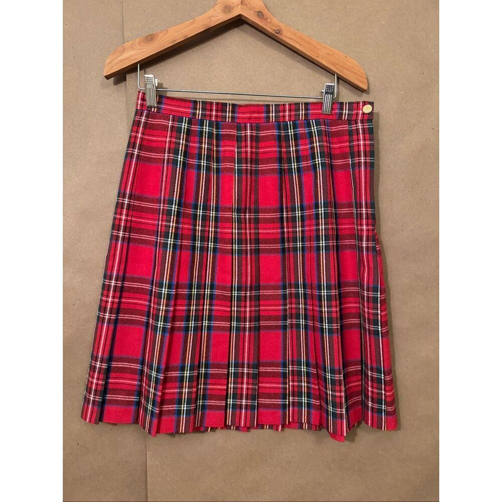 Vintage Danielle B Plaid Pleated Skirt‎